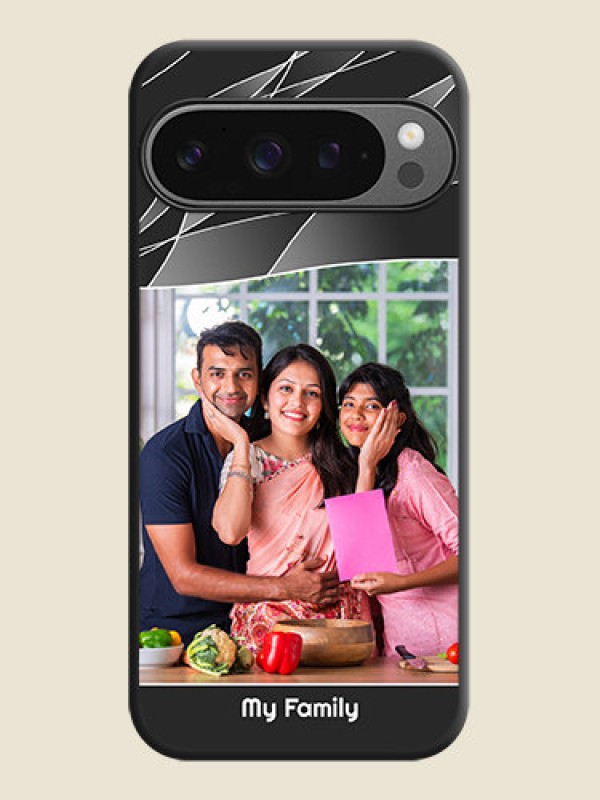 Custom Mixed Wave Lines on Photo On Space Black Custom Soft Matte Mobile Back Cover - Google Pixel 9 Pro 5G