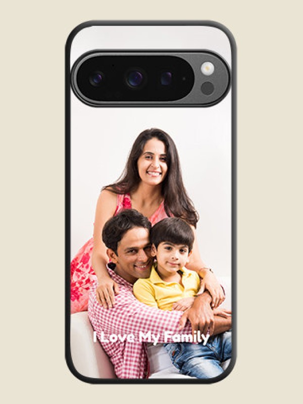 Custom Full Single Pic Upload With Text On Space Black Custom Soft Matte Mobile Back Cover - Google Pixel 9 Pro 5G