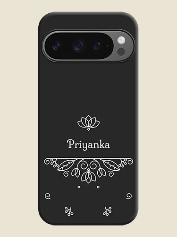 Custom Lotus Garden Custom Text On Space Black Custom Soft Matte Mobile Back Cover - Google Pixel 9 Pro 5G
