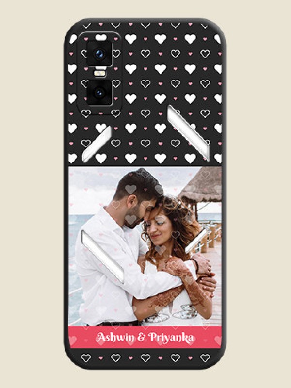 Custom White Color Love Symbols with Text Design on Photo On Space Black Custom Soft Matte Mobile Back Cover - Infinix GT 30 Pro 5G