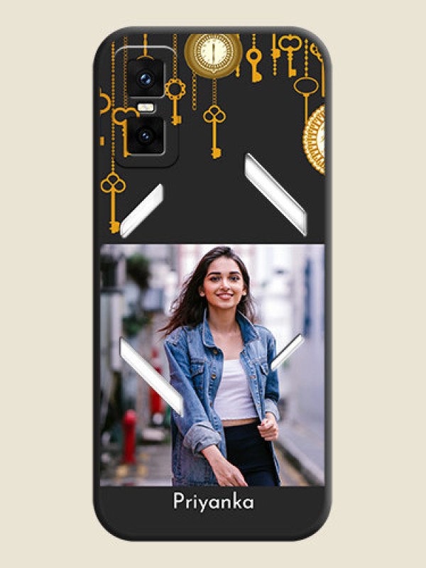 Custom Decorative Design with Text On Space Black Custom Soft Matte Mobile Back Cover - Infinix GT 30 Pro 5G