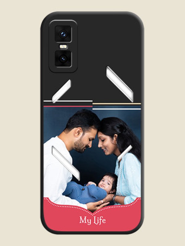 Custom Classic Plain Design with Name On Space Black Custom Soft Matte Mobile Back Cover - Infinix GT 30 Pro 5G