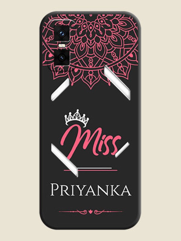 Custom Mrs Name with Floral Design On Space Black Custom Soft Matte Mobile Back Cover - Infinix GT 30 Pro 5G