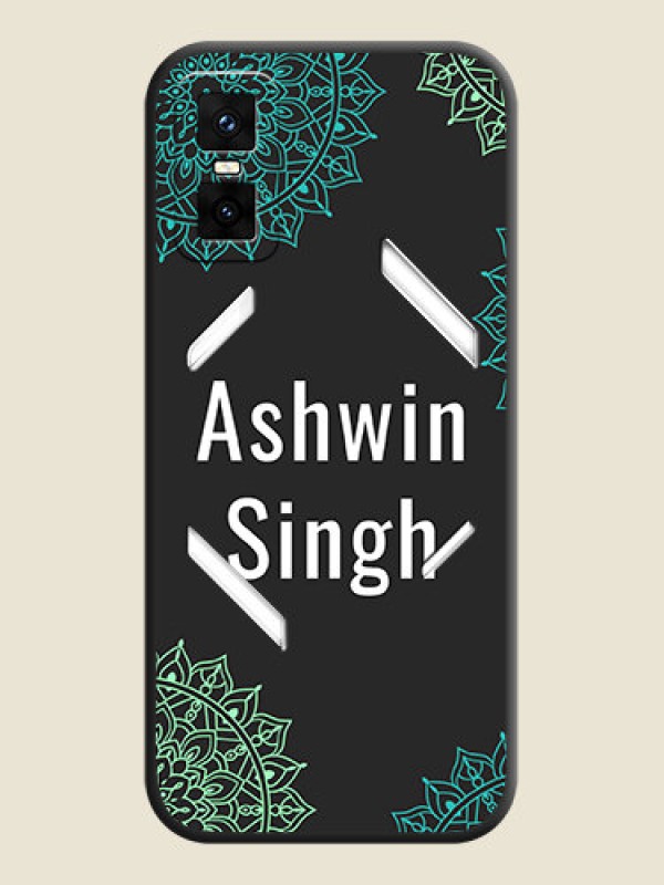 Custom Your Name with Floral Design On Space Black Custom Soft Matte Mobile Back Cover - Infinix GT 30 Pro 5G