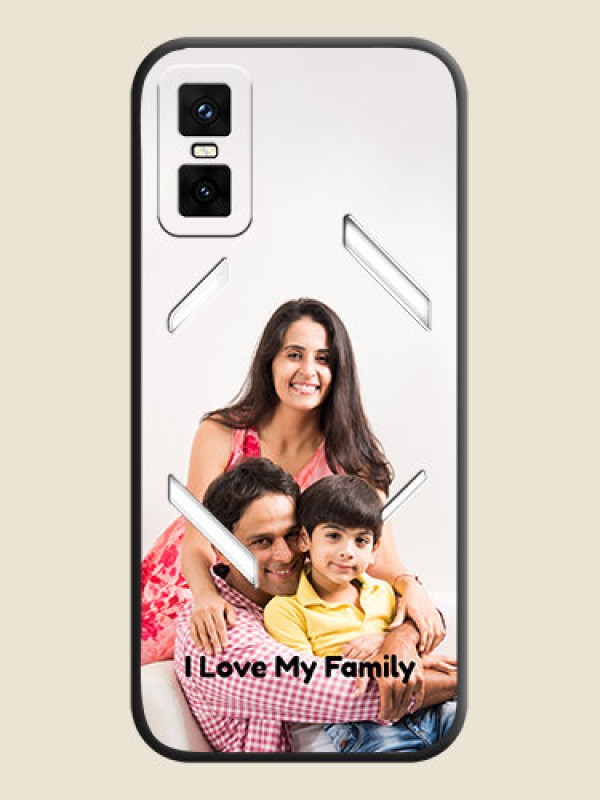 Custom Full Single Pic Upload With Text On Space Black Custom Soft Matte Mobile Back Cover - Infinix GT 30 Pro 5G