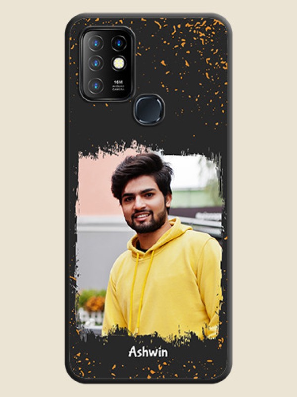 Custom Spray Free Design on Photo on Space Black Soft Matte Phone Cover - Infinix Hot 10