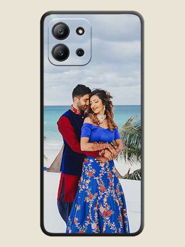 Custom Full Single Pic Upload On Space Black Custom Soft Matte Mobile Back Cover - Infinix Hot 11 2022