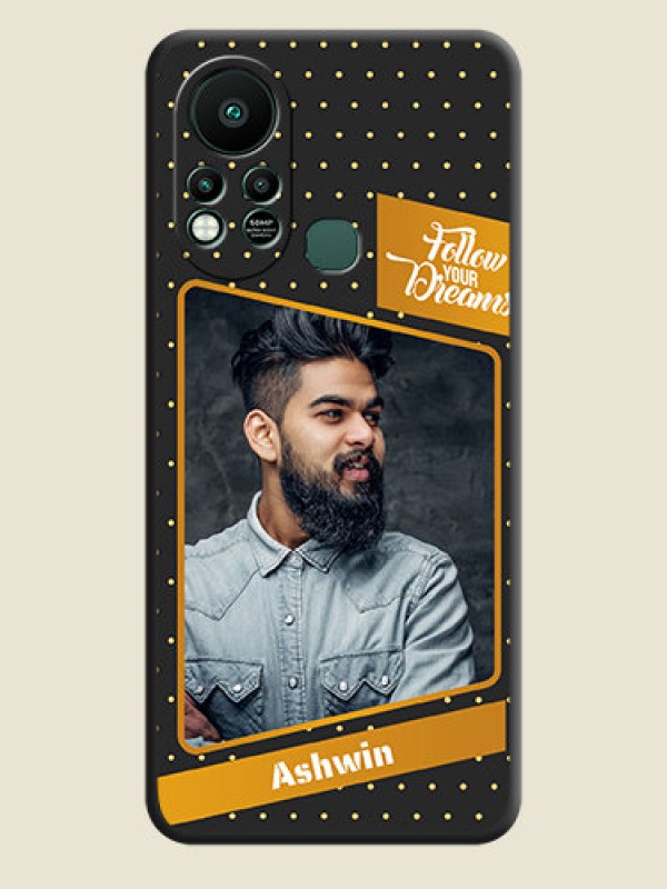 Custom Follow Your Dreams with White Dots on Space Black Custom Soft Matte Phone Cases - Infinix Hot 11s