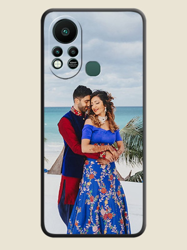 Custom Full Single Pic Upload On Space Black Personalized Soft Matte Phone Covers -Infinix Hot 11S