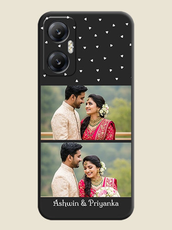 Custom Miniature Love Symbols with Name on Space Black Custom Soft Matte Back Cover - Infinix Hot 20 5G