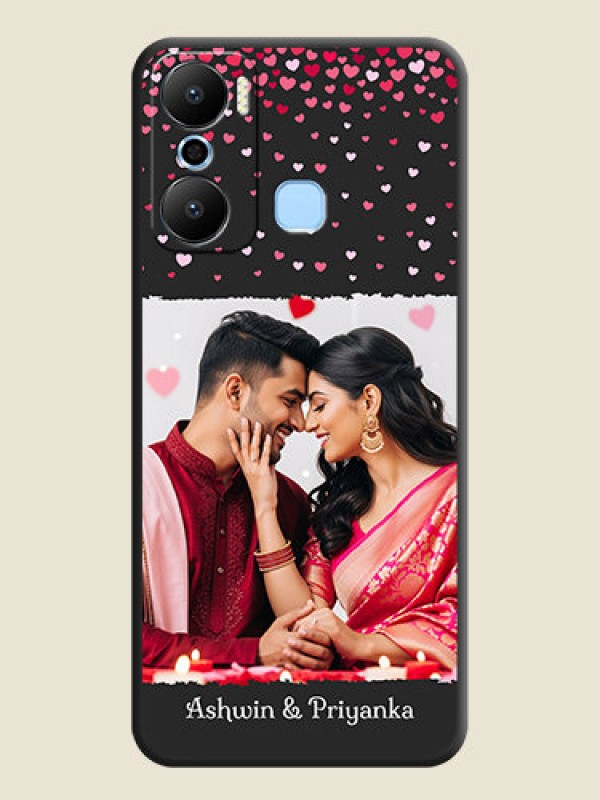 Custom Fall in Love with Your Partner - Photo on Space Black Soft Matte Phone Cover - Infinix Hot 20 Play