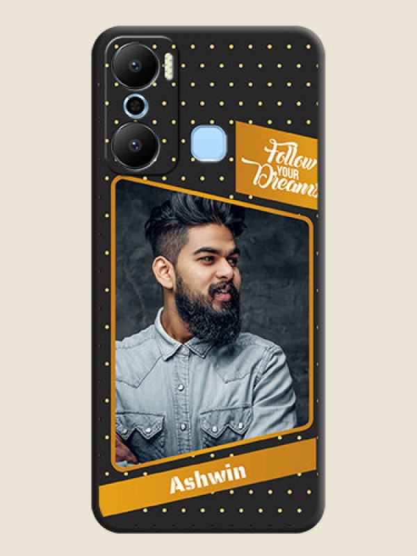 Custom Follow Your Dreams with White Dots on Space Black Custom Soft Matte Phone Cases - Infinix Hot 20 Play