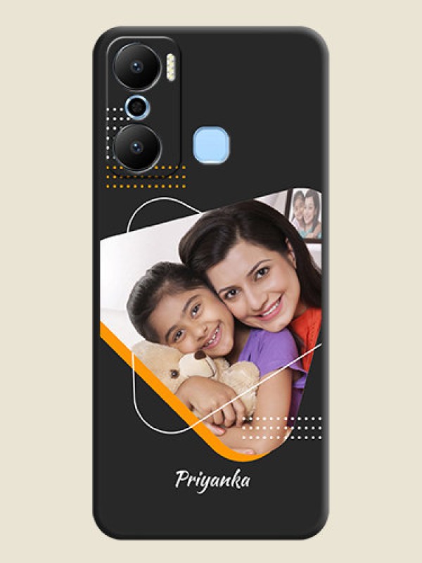 Custom Yellow Triangle - Photo on Space Black Soft Matte Phone Cover - Infinix Hot 20 Play