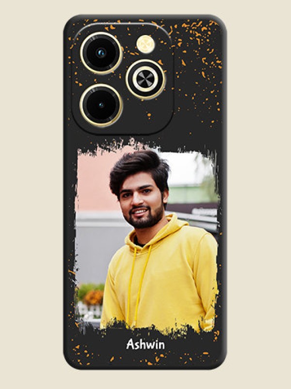 Custom Spray Free Design on Photo On Space Black Custom Soft Matte Mobile Back Cover - Infinix Hot 40i