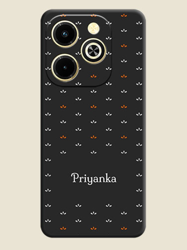 Custom Simple Pattern With Custom Text On Space Black Custom Soft Matte Mobile Back Cover - Infinix Hot 40i
