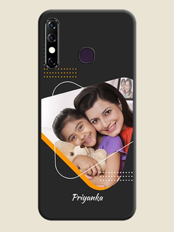 Custom Yellow Triangle - Photo on Space Black Soft Matte Phone Cover - Infinix Hot 8