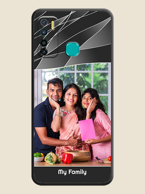 Custom Mixed Wave Lines on Photo on Space Black Soft Matte Mobile Cover - Infinix Hot 9 Pro