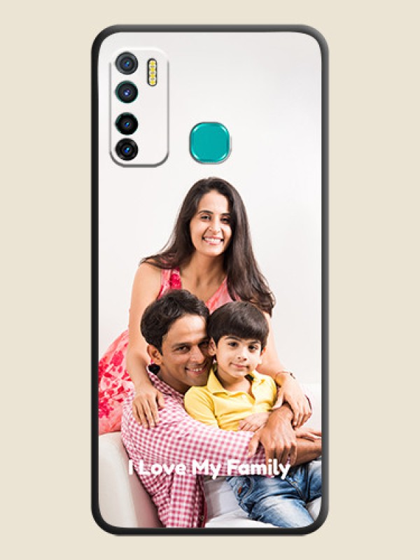 Custom Full Single Pic Upload With Text On Space Black Personalized Soft Matte Phone Covers -Infinix Hot 9 Pro