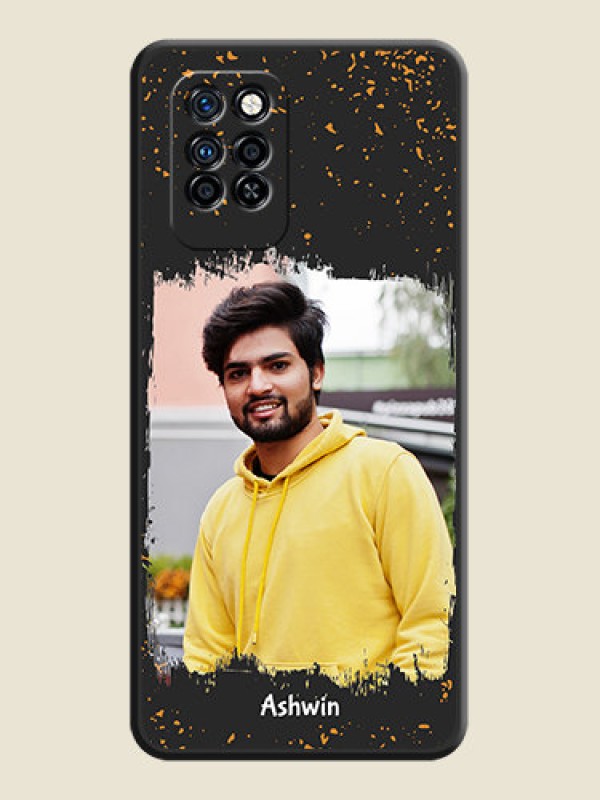 Custom Spray Free Design on Photo on Space Black Soft Matte Phone Cover - Infinix Note 10 Pro