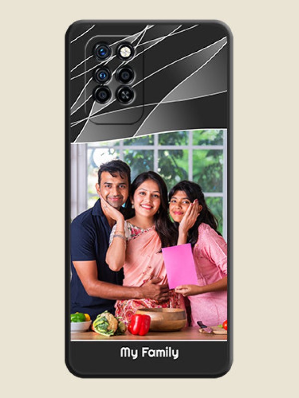 Custom Mixed Wave Lines on Photo on Space Black Soft Matte Mobile Cover - Infinix Note 10 Pro