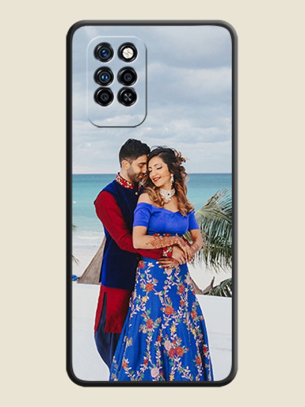 Custom Full Single Pic Upload On Space Black Personalized Soft Matte Phone Covers -Infinix Note 10 Pro