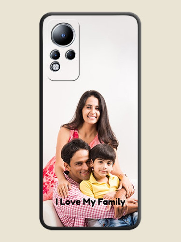Custom Full Single Pic Upload With Text On Space Black Personalized Soft Matte Phone Covers -Infinix Note 11