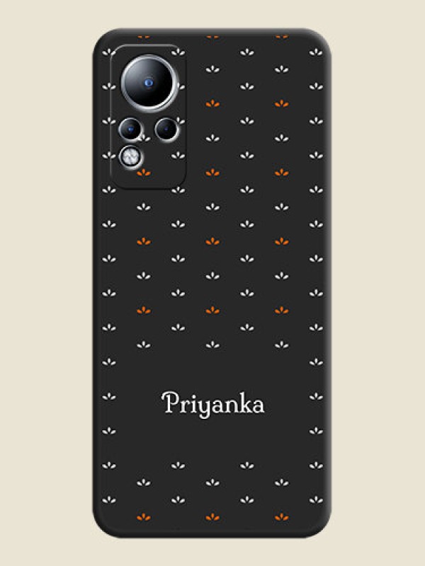 Custom Simple Pattern With Custom Text On Space Black Personalized Soft Matte Phone Covers -Infinix Note 11