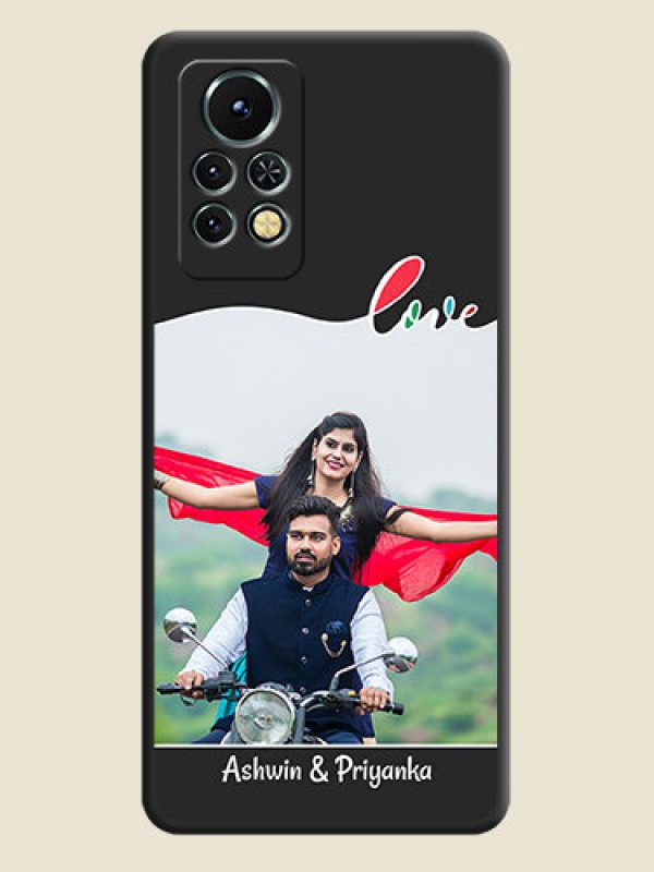 Custom Fall in Love Pattern with Picture on Photo on Space Black Soft Matte Mobile Case - Infinix Note 11s