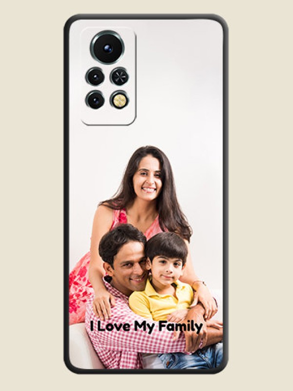 Custom Full Single Pic Upload With Text On Space Black Personalized Soft Matte Phone Covers -Infinix Note 11S