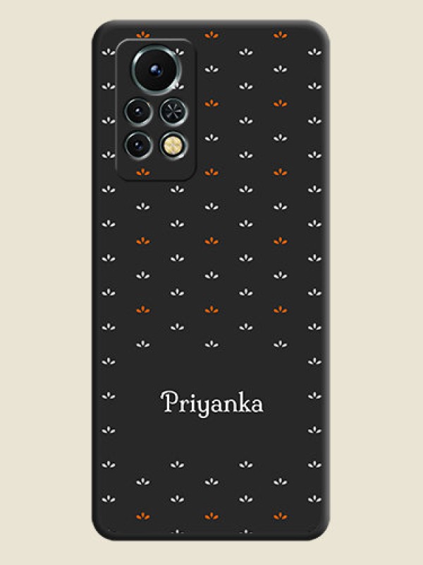Custom Simple Pattern With Custom Text On Space Black Personalized Soft Matte Phone Covers -Infinix Note 11S
