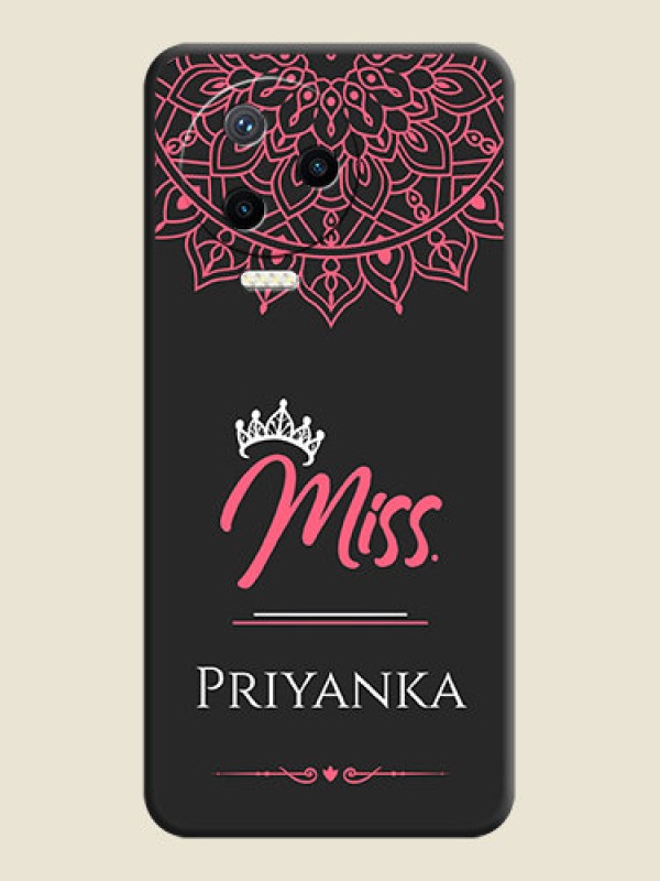 Custom Mrs Name with Floral Design on Space Black Personalized Soft Matte Phone Covers - Infinix Note 12 Pro