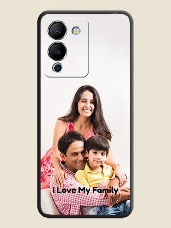 Custom Full Single Pic Upload With Text On Space Black Personalized Soft Matte Phone Covers -Infinix Note 12 Turbo