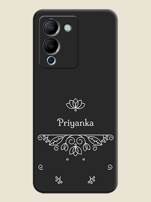 Custom Lotus Garden Custom Text On Space Black Personalized Soft Matte Phone Covers -Infinix Note 12 Turbo