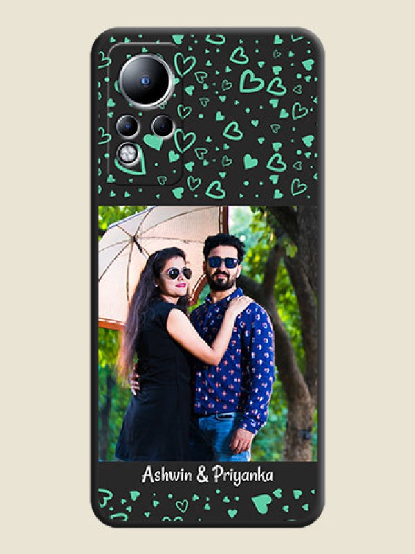 Custom Sea Green Indefinite Love Pattern on Photo on Space Black Soft Matte Mobile Cover - Infinix Note 12