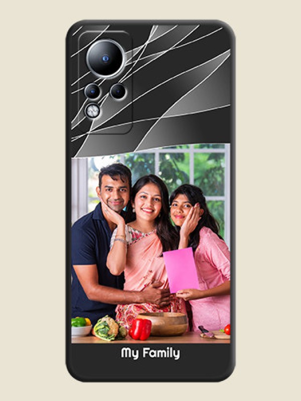 Custom Mixed Wave Lines on Photo on Space Black Soft Matte Mobile Cover - Infinix Note 12