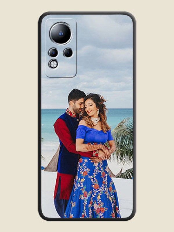 Custom Full Single Pic Upload On Space Black Personalized Soft Matte Phone Covers -Infinix Note 12