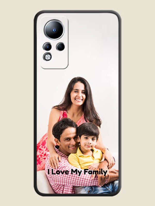 Custom Full Single Pic Upload With Text On Space Black Personalized Soft Matte Phone Covers -Infinix Note 12