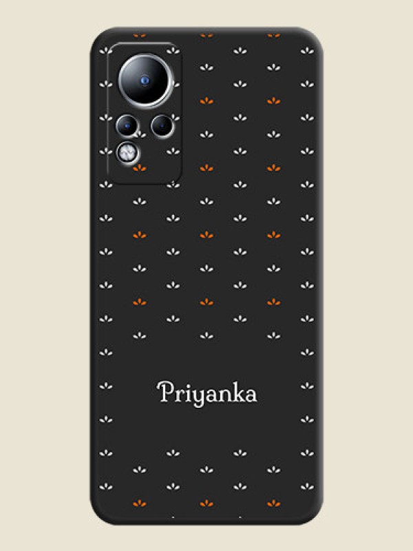 Custom Simple Pattern With Custom Text On Space Black Personalized Soft Matte Phone Covers -Infinix Note 12