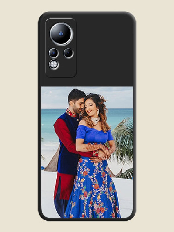 Custom Image Upload With Space Black Color On Custom Soft Matte Mobile Back Cover - Infinix Note 12
