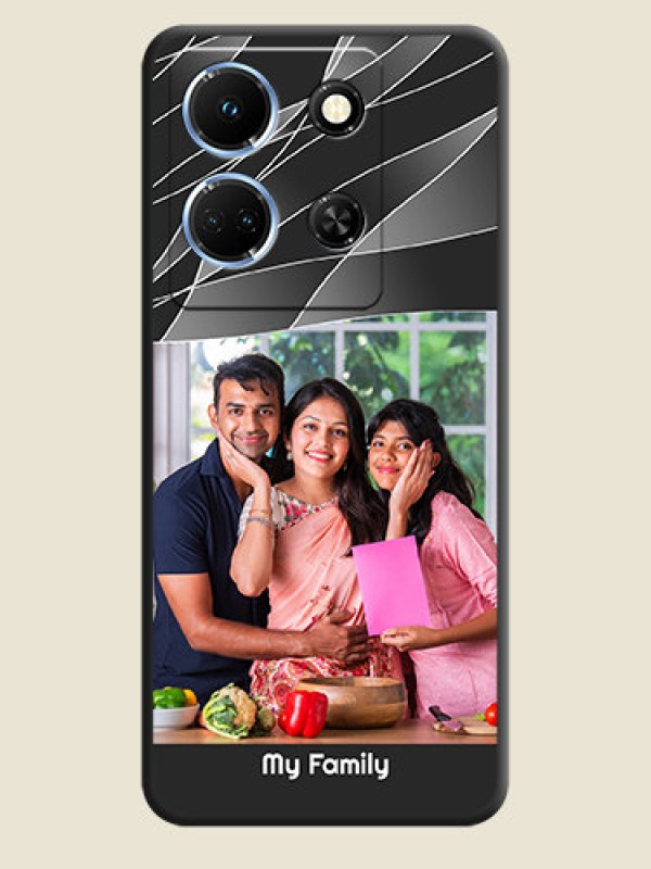Custom Mixed Wave Lines - Photo on Space Black Soft Matte Mobile Cover - Infinix Note 30 5G