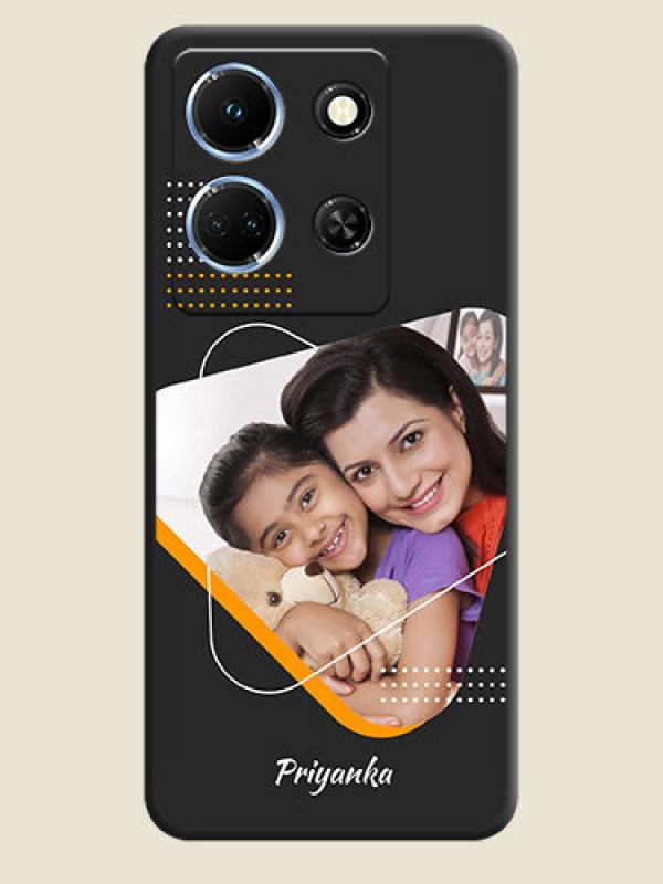 Custom Yellow Triangle - Photo on Space Black Soft Matte Phone Cover - Infinix Note 30 5G