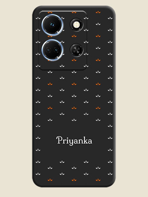 Custom Simple Pattern With Custom Text On Space Black Personalized Soft Matte Phone Covers - Infinix Note 30 5G