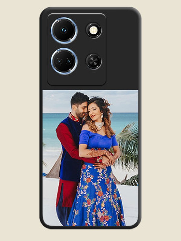 Custom Image Upload With Space Black Color On Custom Soft Matte Mobile Back Cover - Infinix Note 30 5G