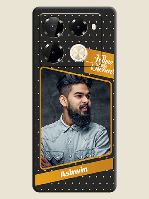 Custom Follow Your Dreams with White Dots On Space Black Custom Soft Matte Mobile Back Cover - Infinix Note 40 Pro 5G