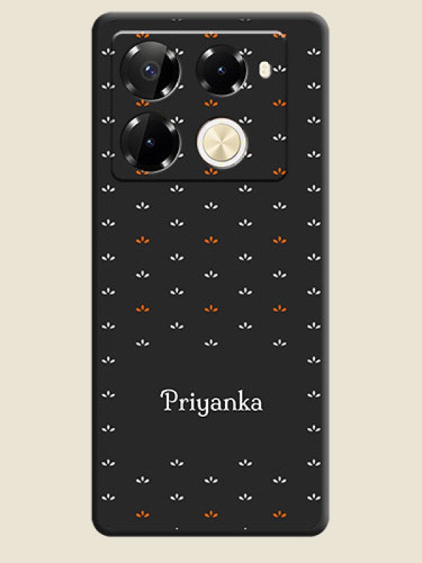 Custom Simple Pattern With Custom Text On Space Black Custom Soft Matte Mobile Back Cover - Infinix Note 40 Pro Plus 5G
