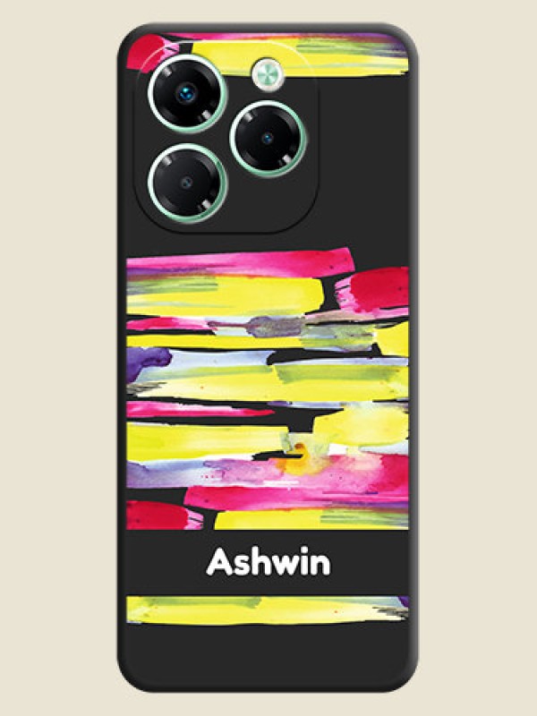 Custom Brush Coloured On Space Black Custom Soft Matte Mobile Back Cover - Infinix Note 40X 5G