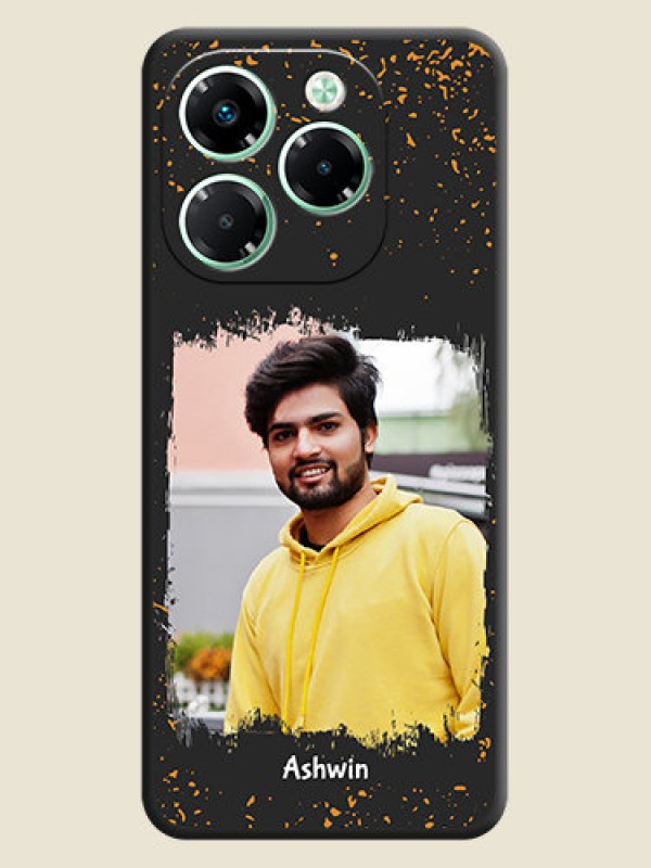 Custom Spray Free Design on Photo On Space Black Custom Soft Matte Mobile Back Cover - Infinix Note 40X 5G