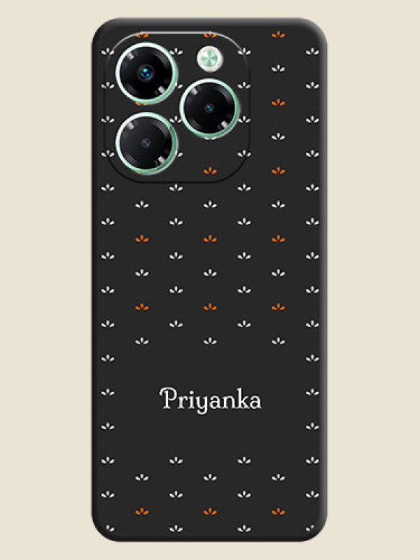 Custom Simple Pattern With Custom Text On Space Black Custom Soft Matte Mobile Back Cover - Infinix Note 40X 5G