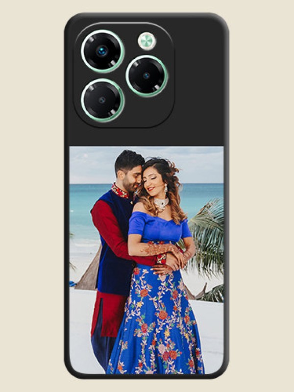 Custom Image Upload With Space Black Color On Custom Soft Matte Mobile Back Cover - Infinix Note 40X 5G
