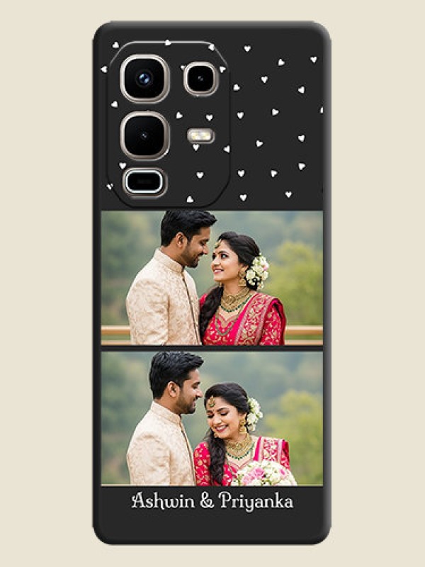 Custom Miniature Love Symbols with Name On Space Black Custom Soft Matte Mobile Back Cover - Infinix Note 50s 5G